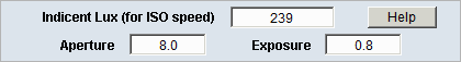 Color/Tone Interactive additional settings for entering Aperture and Exposure